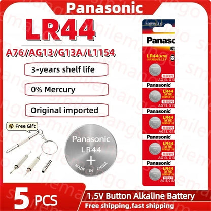 2-50PCS AG13 Battery A76 LR44 357 SR1154 SR44 LR 44 1.5V Alkaline Batteries for Watch Calculator Toy Button Coin Cell