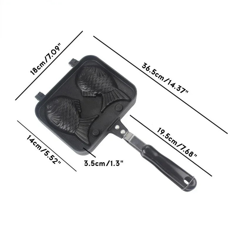 Double Fish Shaped Waffle Cake Maker Pan 